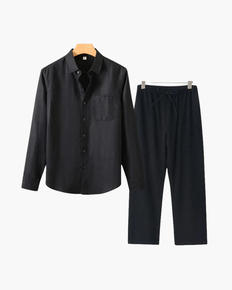 Ensemble en lin Old Money (manches longues)