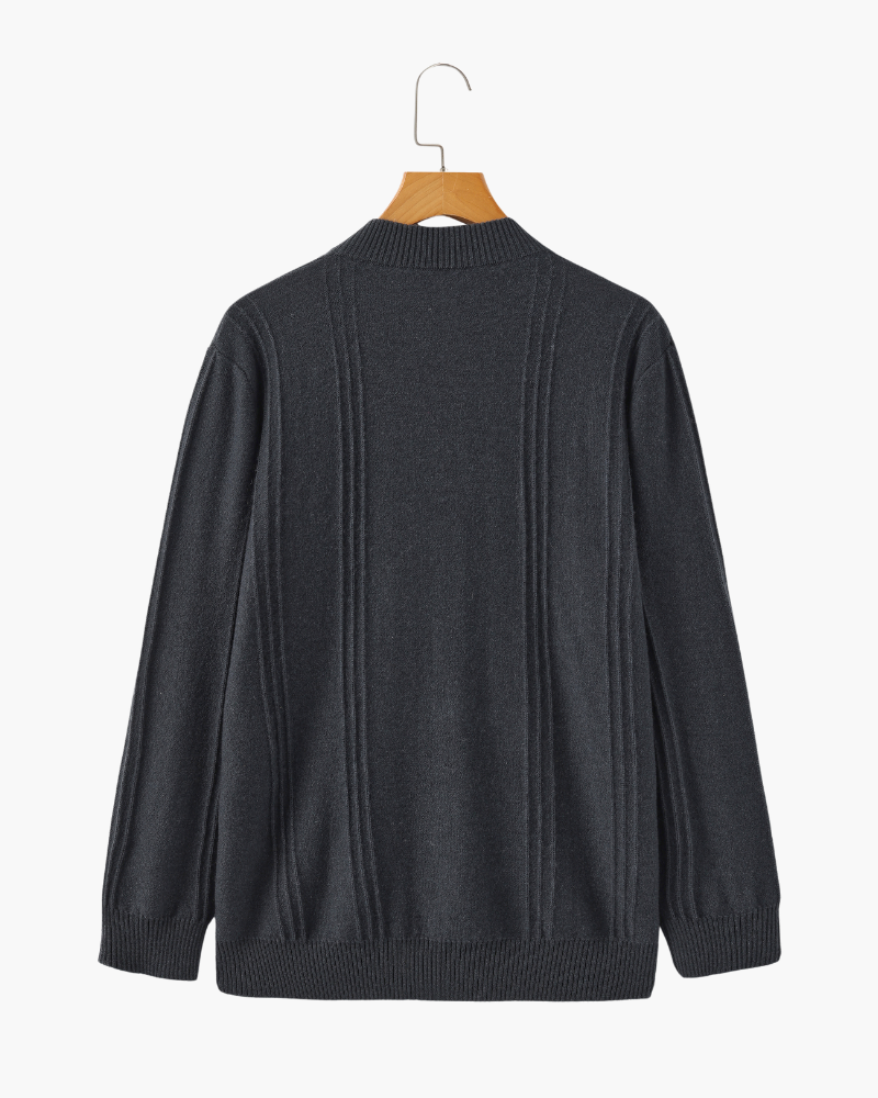 100% Cachemire Demi-Zippé