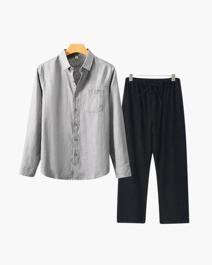Ensemble en lin Old Money (manches longues)