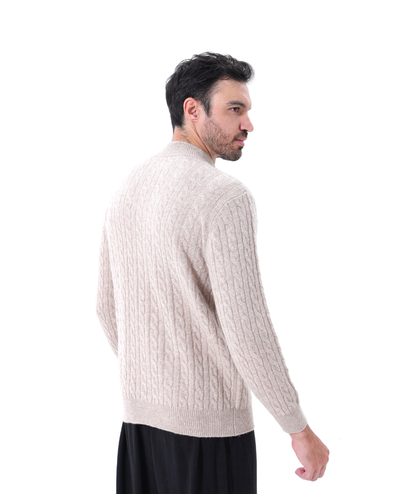 Pull Demi-Zippé 100 % Cachemire