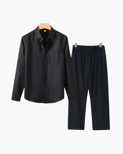 Ensemble en lin Old Money (manches longues)