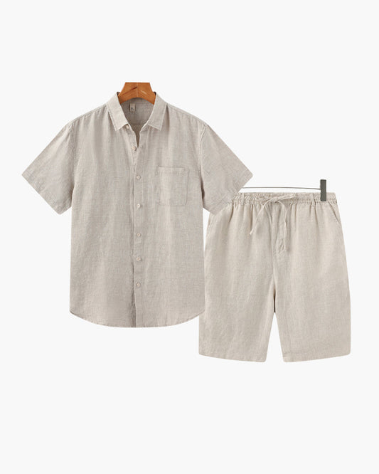 Ensemble en lin Old Money (manches courtes)