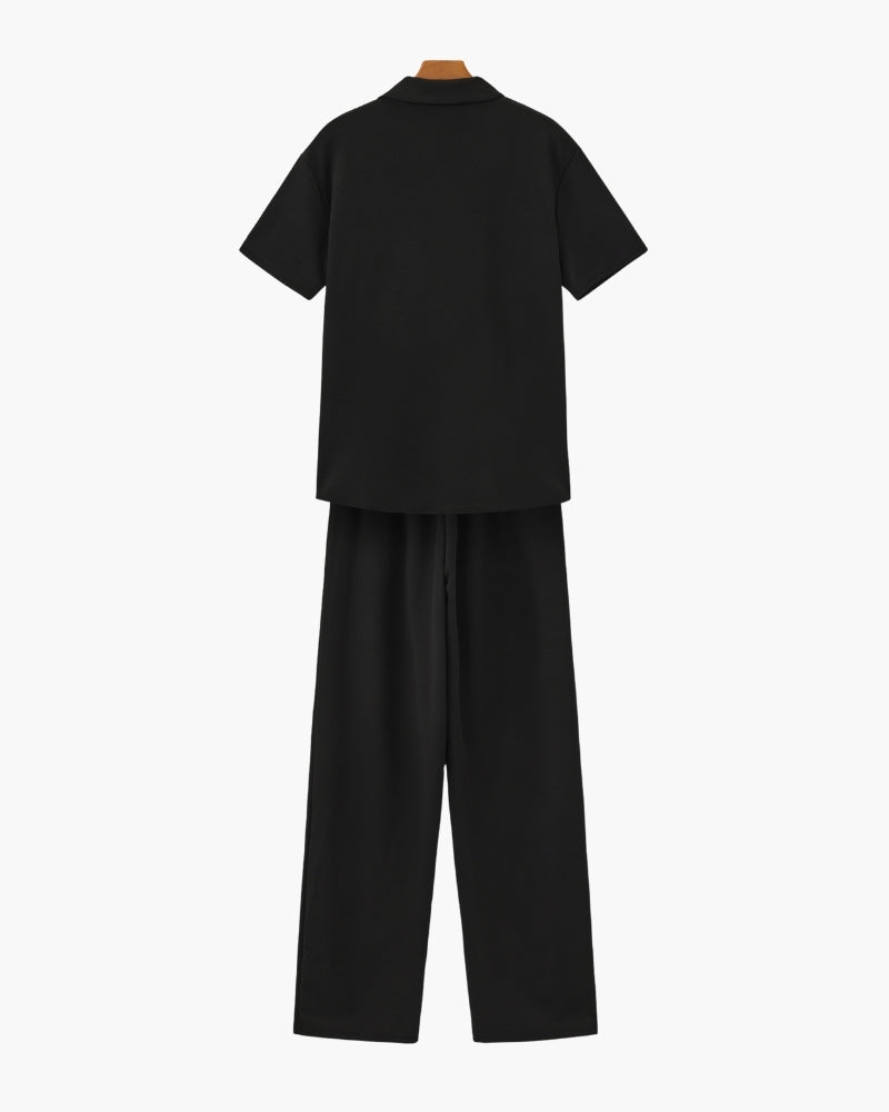 Ensemble polo et pantalon en coton