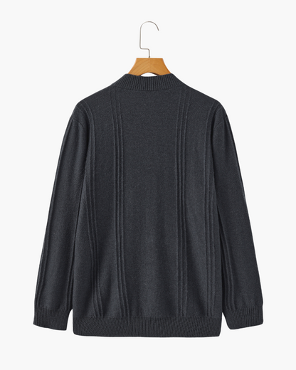 100% Cachemire Demi-Zippé