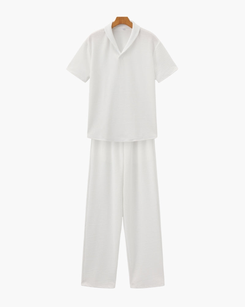 Ensemble polo et pantalon en coton