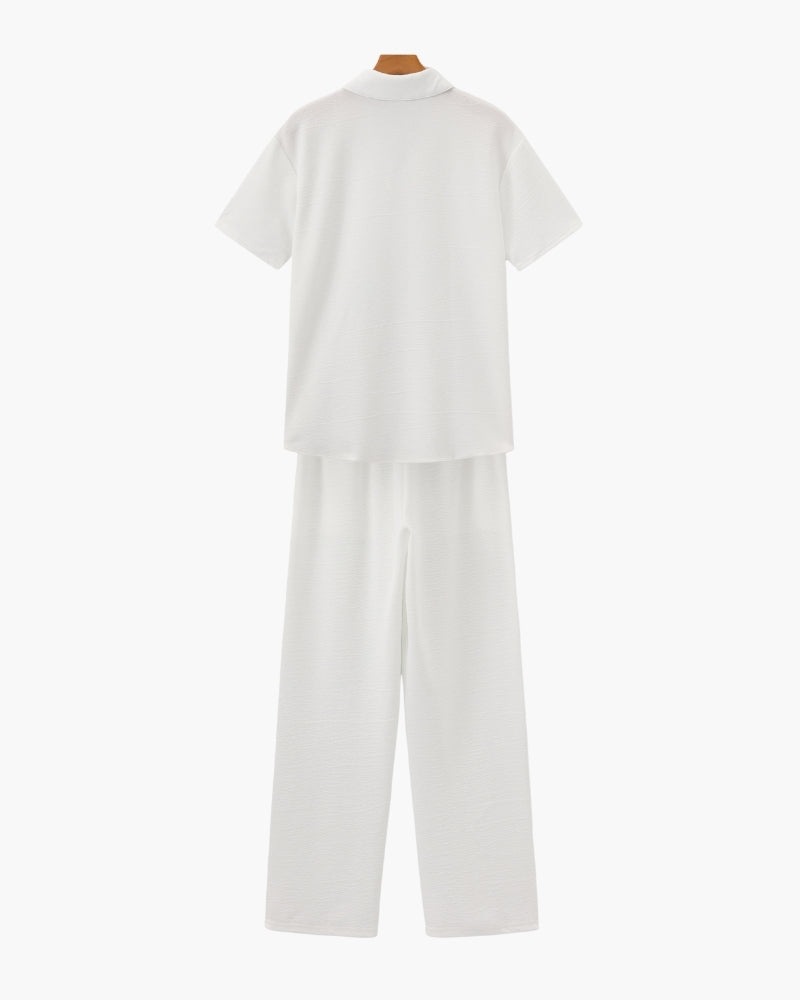 Ensemble polo et pantalon en coton