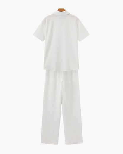 Ensemble polo et pantalon en coton