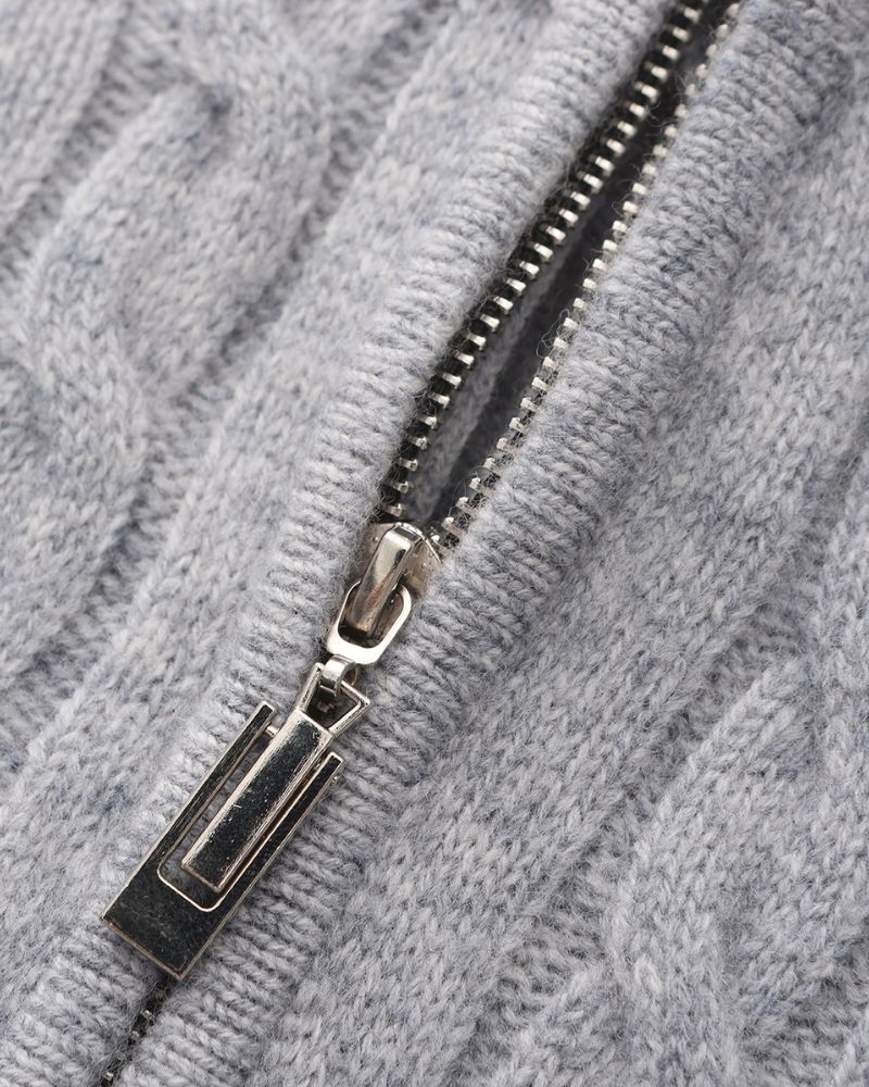 Pull Demi-Zippé 100 % Cachemire