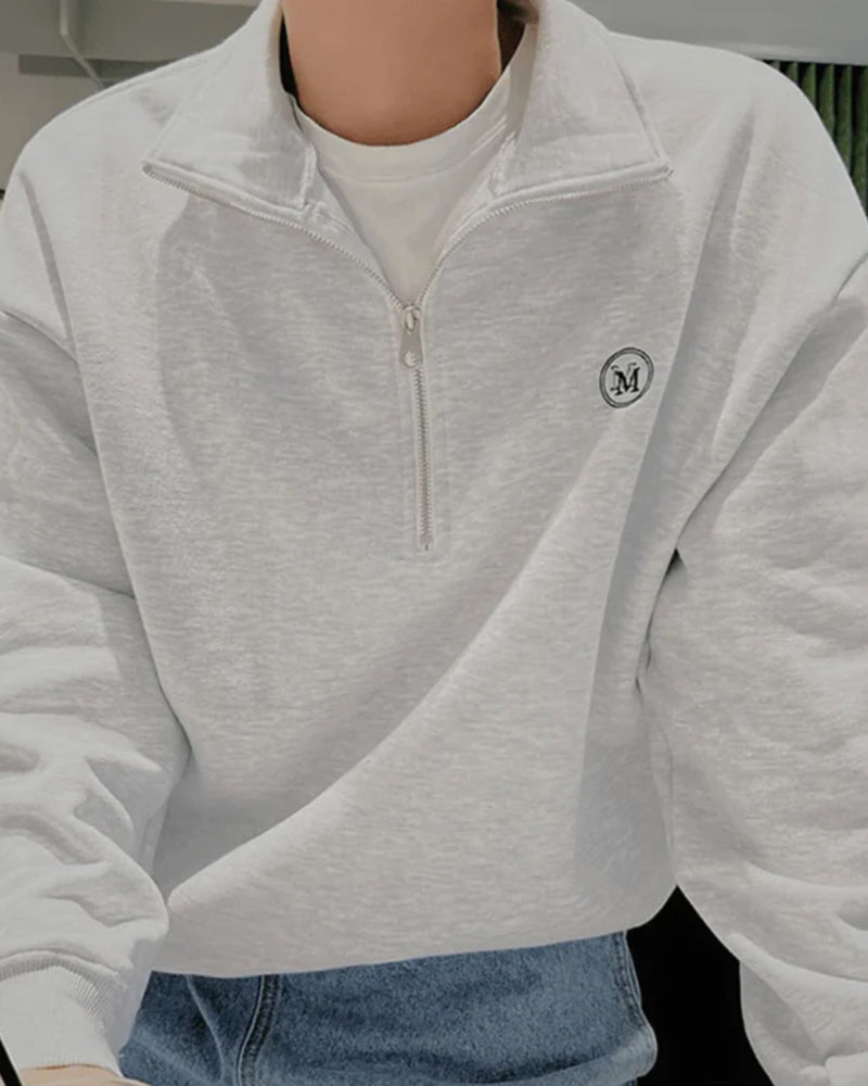 Pull Miami demi-zippé en coton