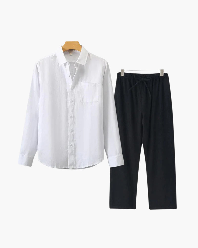 Ensemble en lin Old Money (manches longues)