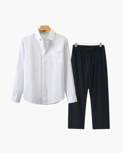 Ensemble en lin Old Money (manches longues)