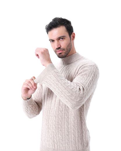 Pull Demi-Zippé 100 % Cachemire