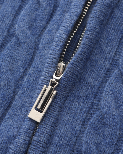 Pull Demi-Zippé 100 % Cachemire