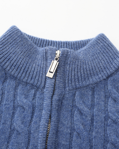 Pull Demi-Zippé 100 % Cachemire