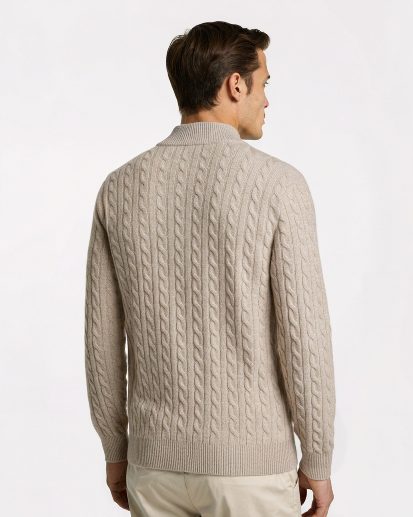 Pull Demi-Zippé 100 % Cachemire